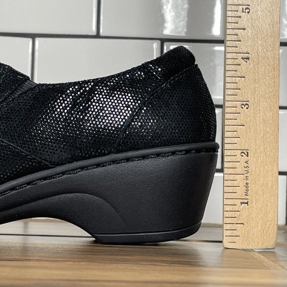 Clarks Channing Kim Women's Size 6.5 Shoes Black Leather Lizard Print Loafers - Picture 9 of 12